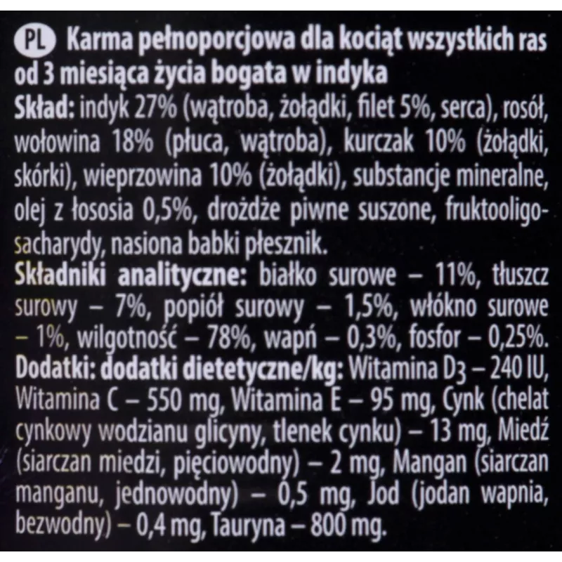 Dolina Noteci Premium Junior rich in turkey wet cat food 400 g