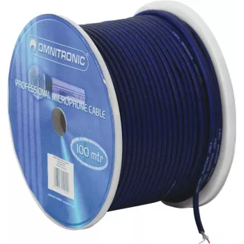 Microphone cable Omnitronic 2×0.22 mm 100 m Black