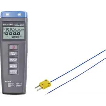 VOLTCRAFT K102 + TP 202 temperature measuring instrument -200 to +1370 °C Probe Type K
