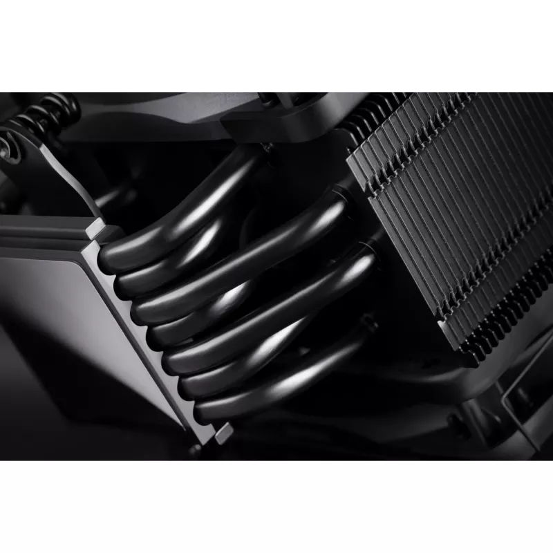 Air cooler Noctua NH-U12A CHROMAX.BLACK – 120 mm dual-fan, 158 mm height, compatible with LGA 1200, 2000 RPM max