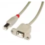 Lindy 31800 USB cable 0.5 m USB B Grey