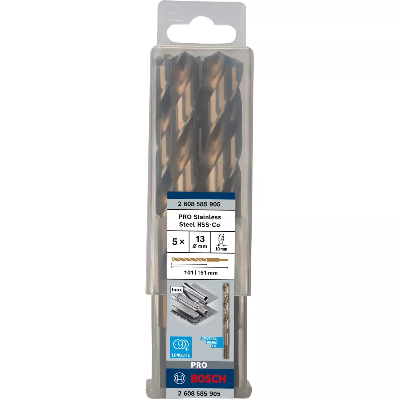 Twist Drill Bits Bosch HSS Cobalt 2608585905 5 Piece Set