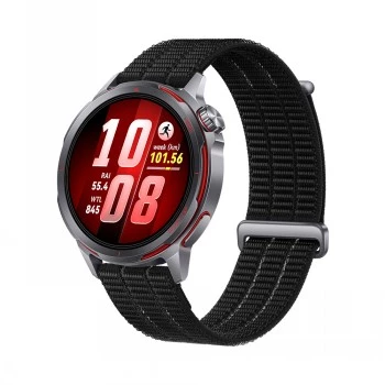 Smartwatch HUAWEI GT Runner 2 — 1.32 inch (3.35 cm) AMOLED 466×466, Titanium case, GPS, Fluoroelastomer black strap