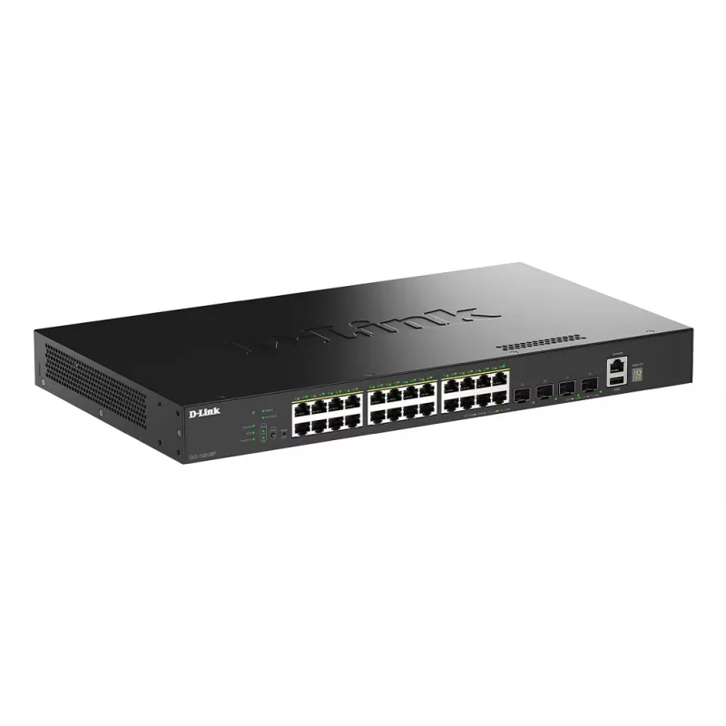 D-Link 28-Port Gigabit Stackable PoE+ Smart Managed Switch with 4 x 10G SFP+ Ports