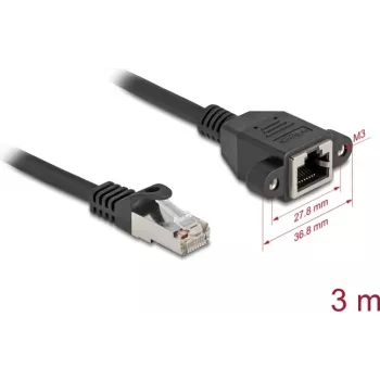 Networking Cable DeLOCK 90778 Black 3m Cat6a S/FTP