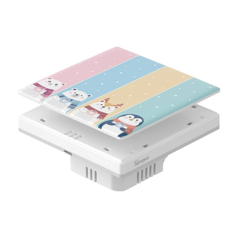 Decorative cover Sonoff T5-4C-86-cartoon for touch switch — decorative plate for Sonoff T5 series