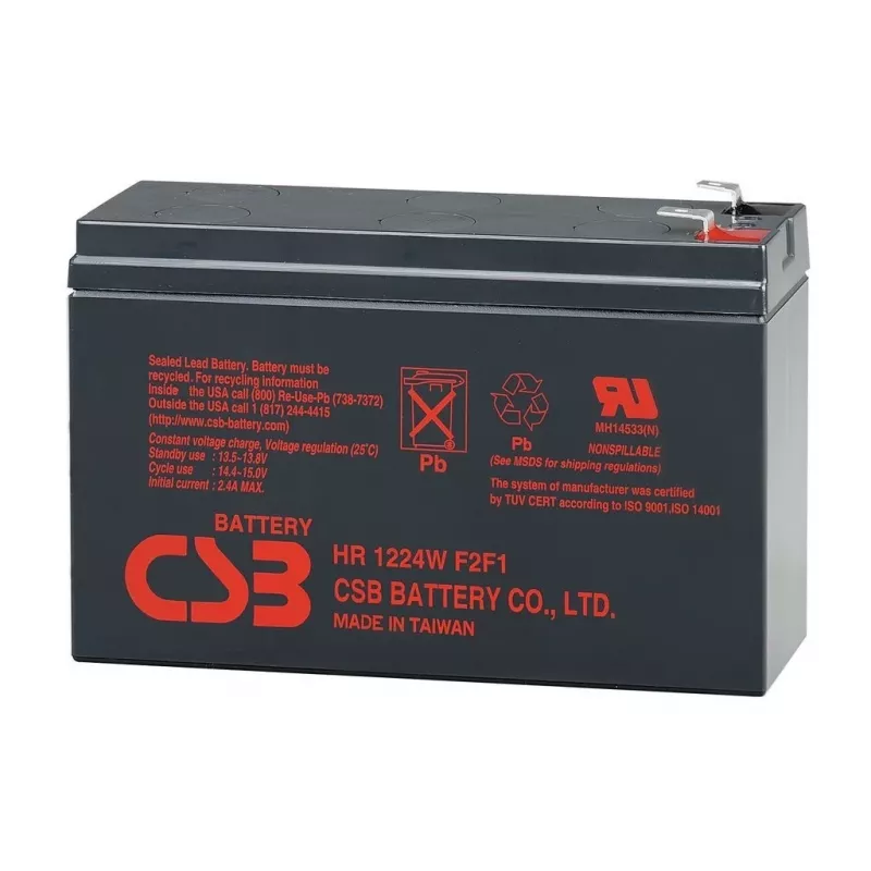 Sealed Lead‑Acid Battery csb HRL 1225 12V 5.8Ah — rechargeable VRLA battery for backup power