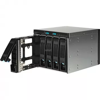 Chenbro SK33502 5-Bay 3.5 inch Hot-Swap SAS/SATA Drive Cage Module, Black
