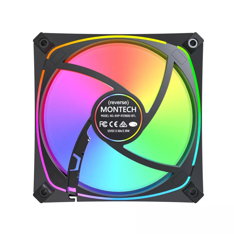 MONTECH RX120 PRO Black 120mm ARGB 3-Pack