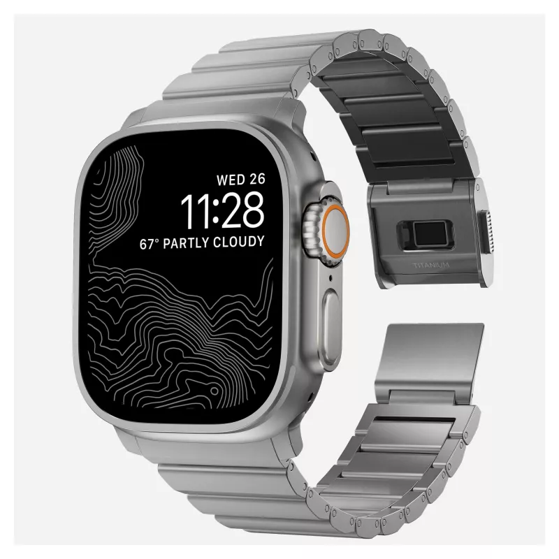 NOMAD Titanium Band for Apple Watch 46mm/49mm Silver