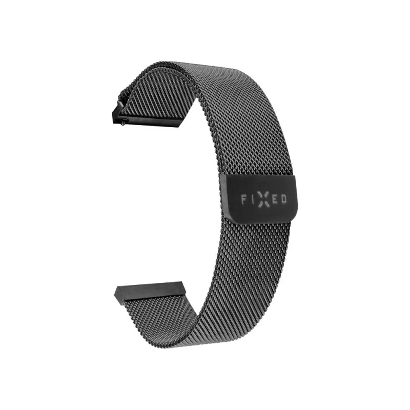 Watch strap FIXED Mesh Strap FIXMEST-18MM-BK 18 mm quick-release black metal mesh