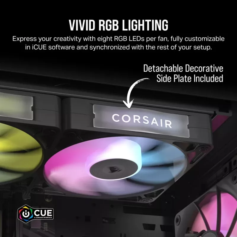 Fan Corsair iCUE LINK RX140 RGB 14 cm Black 300-1700 RPM