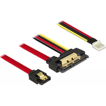 SATA cable DeLOCK 85232 0.3 m SATA 7-pin + Molex 4-pin SATA 22-pin Black