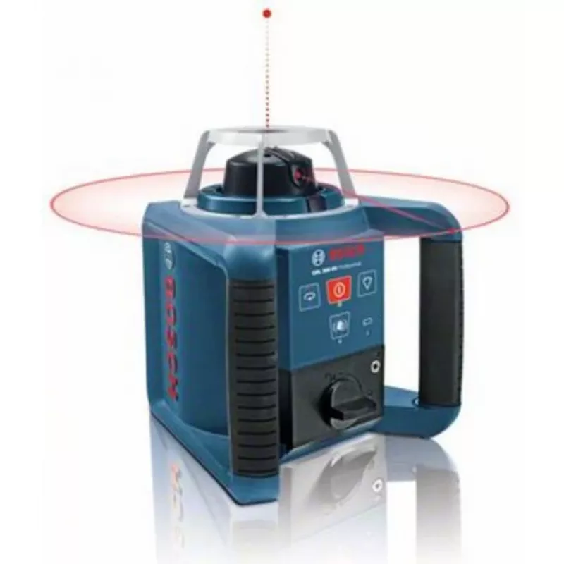 Bosch rotary laser GRL 300 HV Professional blue/black, red laser line and plumb point, with bracket WM 4 and laser receiver LR 1, in case