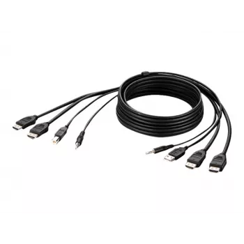 Belkin Secure KVM Combo Cable - Video- / USB- / Audio-Cable - TAA-Compliant - USB, Mini-Plug, HDMI (M)