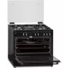 Gas-electric cooker MPM MPM-93-KGM-32 90 cm with gas hob, electric oven, 5 burners, black, energy class A