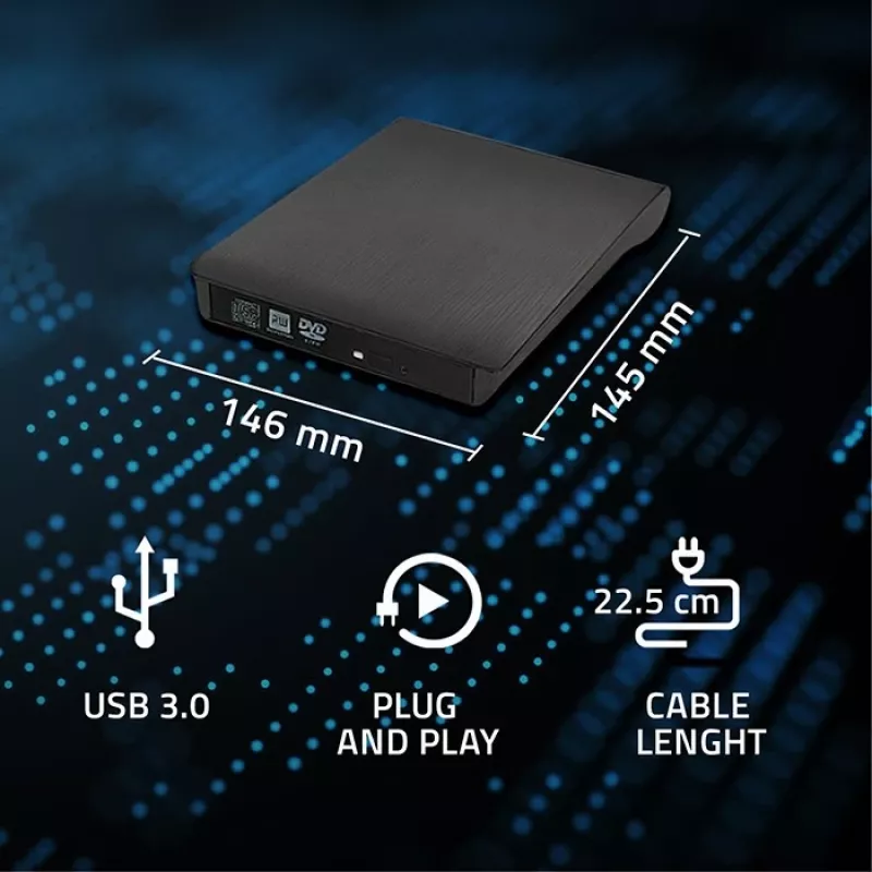 Optical drive case CD/ DVD SATA,USB3.0 9.5mm
