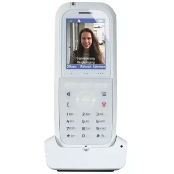 DECT phone agfeo DECT 77 IP — wireless VoIP handset with speakerphone, caller ID, display (white)