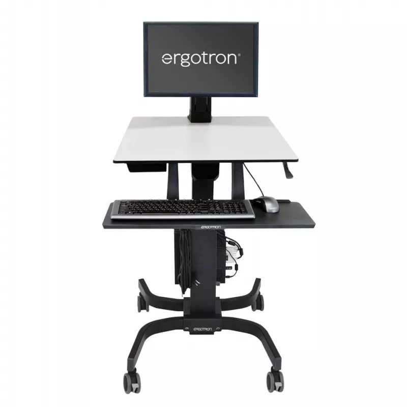 Ergotron WorkFit-C - Single LD Sit-Stand Workstation - Multimedia-Cart - Black - Grey - 7,3 kg - 61 cm (24 inch) - 75 x 75,100 x 100 mm - 360°