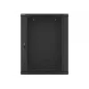 Lanberg WF01-6415-10B Wall-Mounted Rack Cabinet 19 inch 15U 600x450mm Black with Glass Door