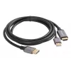 Lanberg CA-HDDP-20CU-0018-BK video cable adapter 1.8 m DisplayPort HDMI + USB Black, Silver