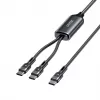 USB-C 2-in-1 Cable Unitek C14146ABK01 1.8 m, USB-C to USB-C, 100 W PD, black