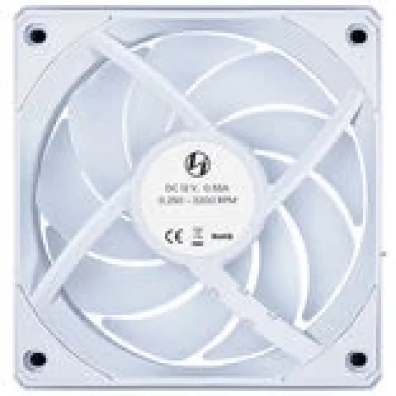 120mm Lian Li UNI FAN 12CL1W3W white wireless case fan — 120mm, PWM hub-compatible, modular