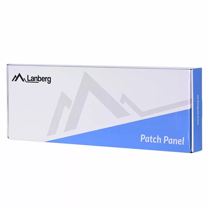 Lanberg PPKS-1124-B 24-Port 1U 19-Inch Blank Keystone Patch Panel, Black ABS
