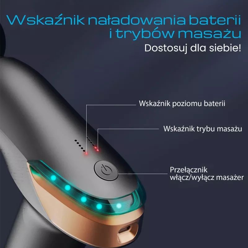 Massage Gun Extralink MSG-02-LITE 3200 RPM 6 tips