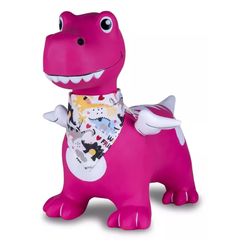 Bouncing animal Jamara HoppyDoo Dino with wings pink with pump 466008