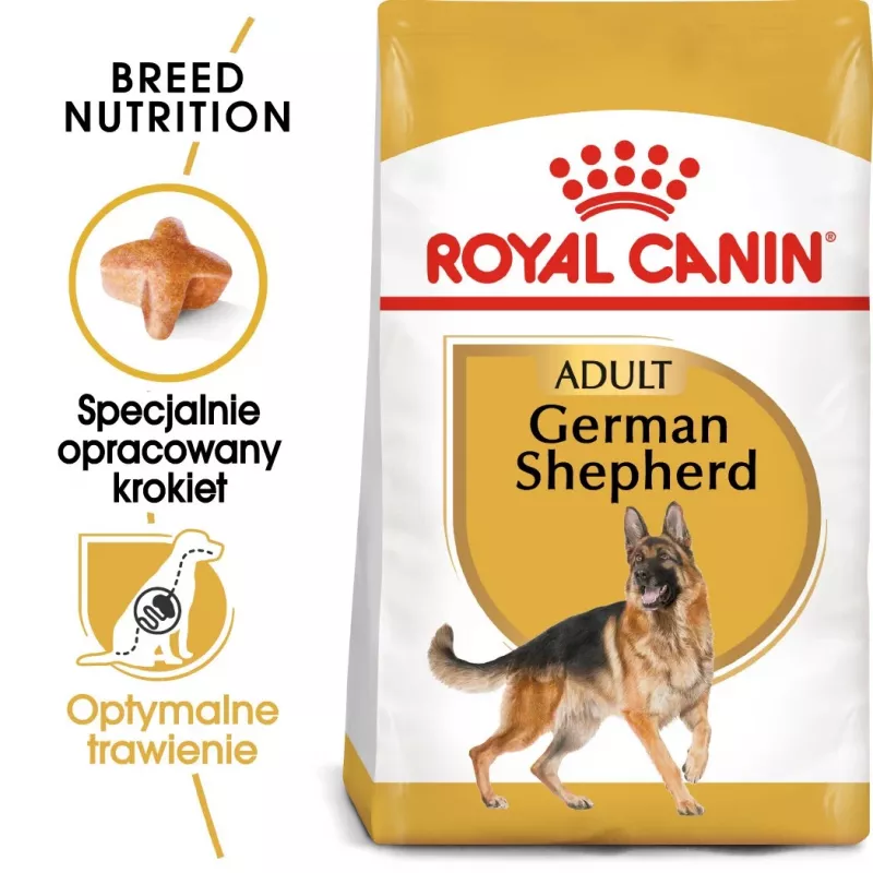 Dry dog food Royal Canin German Shepherd Adult, 11 kg — large breed, poultry, 24% protein, 19% fat