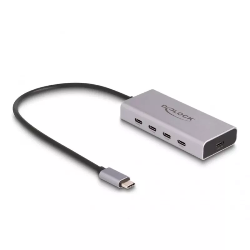 DeLOCK USB Hub 10 Gbps Type-C 4 Ports PD 85W 30cm Cable