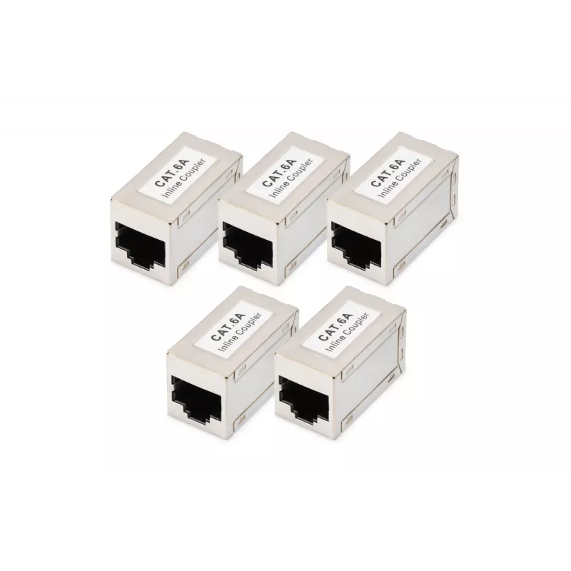 Digitus CAT 6A modular couplers shielded 5 pieces RJ-45 Gold contacts