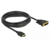 Video cable adapter DeLOCK 85655 3m HDMI Type A DVI Black