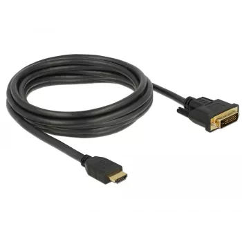 Video cable adapter DeLOCK 85655 3m HDMI Type A DVI Black