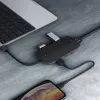 Laptop dock AUKEY CB-C71 — 3x USB‑C (USB 3.2 Gen1), HDMI, RJ‑45, MicroSD, USB PD 100W, 0.15 m cable, black