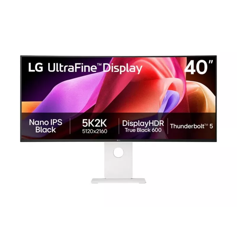 LG UltraWide 40WT95UF-W LED-Monitor 100.9 cm (40 inch), White/black, 5K2K, Nano-IPS, Curved, Thunderbolt 5.0, KVM-Switch, Daisy Chain, 120Hz Panel (40WT95UF-W.AEU)