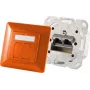 Socket-outlet 2 x RJ-45 ShiverPeaks S/CONN 74280-O Cat6a 500 MHz orange metal matt