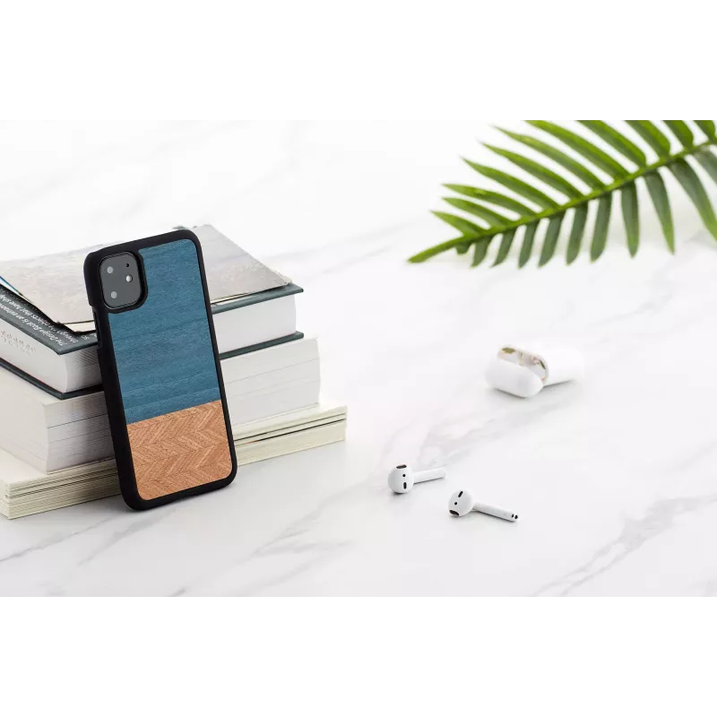 Smartphone case man and wood for iPhone 11 — denim black protective cover