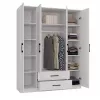 Topeshop ROMANA 160 BIEL KPLB bedroom wardrobe/closet 11 shelves 4 door(s) White