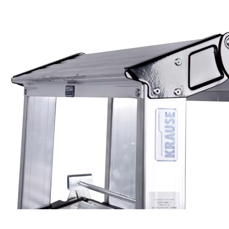 Step stool Krause 126030 — aluminium 3-step, 65 cm max height, 6.1 kg, 500 mm width