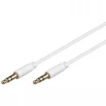 Wentronic Goobay 3,5mm-jack-Connection Cable, White, 2 m - jack 3,5 mm-Plug (3-Pin, Stereo) > jack 3,5 mm-Plug (3-Pin, Stereo) (69113)