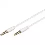 Wentronic Goobay 3,5mm-jack-Connection Cable, White, 2 m - jack 3,5 mm-Plug (3-Pin, Stereo) > jack 3,5 mm-Plug (3-Pin, Stereo) (69113)