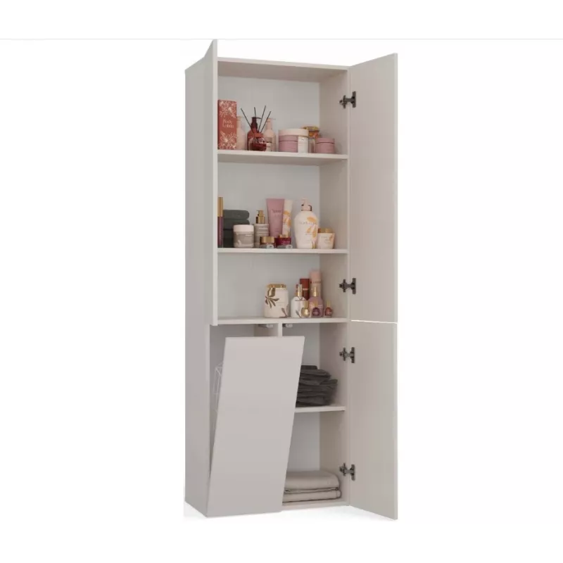 Bathroom Cabinet Nel DD 1K Basket Casmere Colour Long Doors