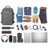 Backpack Manhattan Rome Notebook Travel 17.3 inch Two Sleeves 40L Light Grey