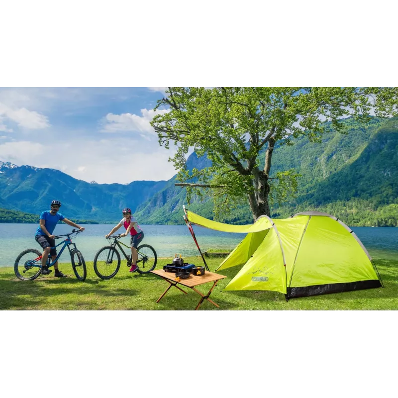 Tent PROMIS NT80 — 3-person camping tent with vestibule and mosquito net, floor area 2x2 m