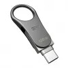 Silicon Power Mobile C80 128GB USB Flash Drive, USB Type-A / USB Type-C, USB 3.0 (3.1 Gen 1), Titanium