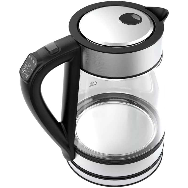 AENO EK1S electric kettle 1.7 L 2200 W Black, Silver, Transparent