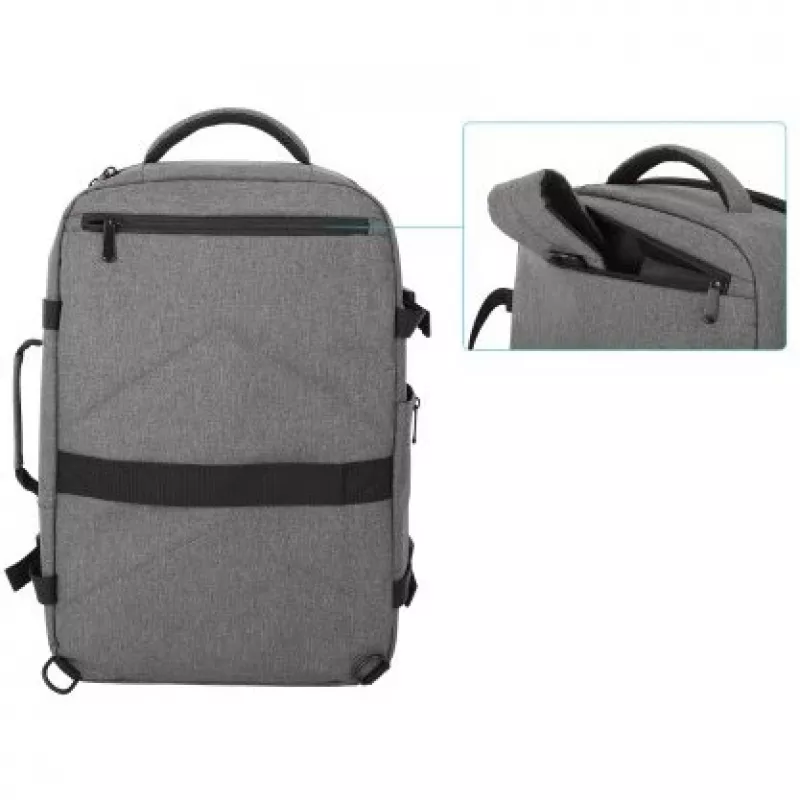Backpack Manhattan Rome Notebook Travel 17.3 inch Two Sleeves 40L Light Grey