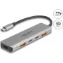 DeLOCK 64302 laptop dock Wired USB 3.2 Gen 2 Type-C Grey 95W
